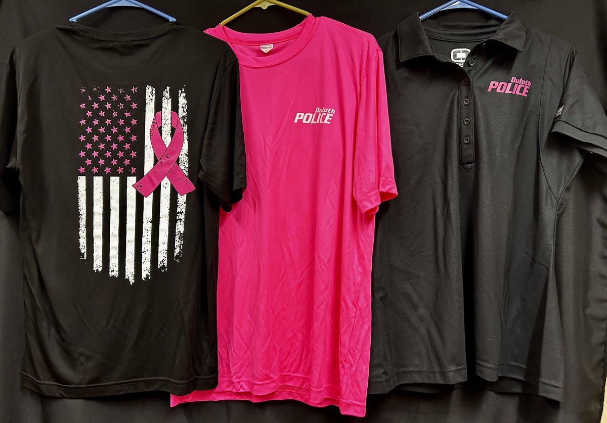 Here's your reminder that you can purchase a Duluth Police commemorative pink item to help support DPD's Pink Patch Project! 100% of the proceeds go towards the American Cancer Society. 

Purchase a t-shirt, koozie, or bracelet by going here: pink-patch-project.itemorder.com/shop/home/