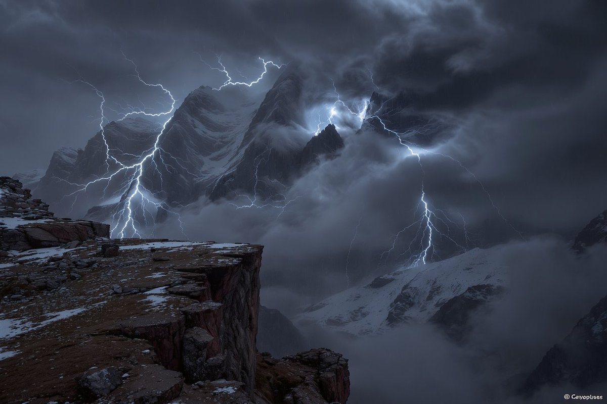 PromptSin's tweet image. Feel the power of nature ⚡️🌧️ Brave the storm and stay safe! #StormChasers #NaturePower