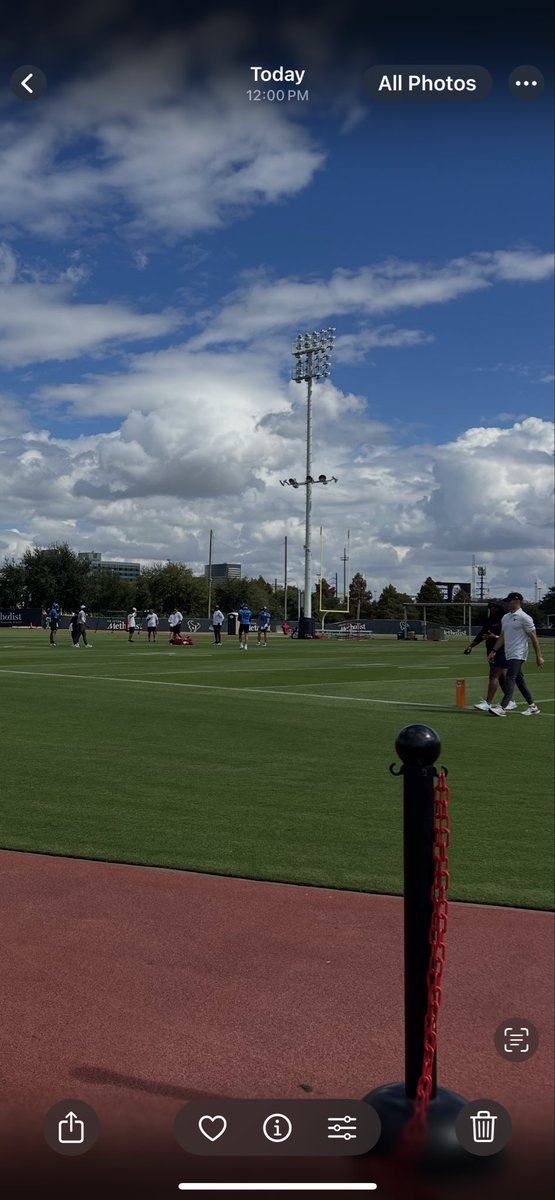 The back of my neck is burning up right now. 

Today’s practice is more like a Thursday practice with the game vs. the Seahawks being on Monday. 