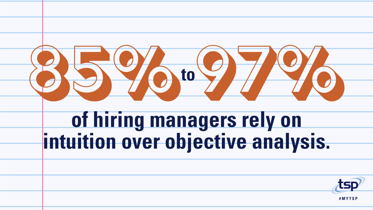 myTSPnet's tweet photo. Relying on intuition can provide insights into a candidate's soft skills and cultural fit, but should be balanced with objective hiring methods as intuition can be influenced by unconscious bias.
#itstaffing #itrecruitment #itworkforce #itoutsourcing #mytsp https://t.co/GoFawOXovt