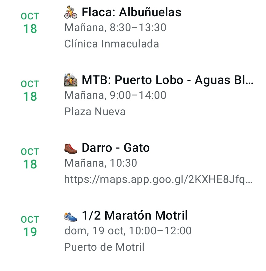 ¡Hola a tod@s!

Dejamos por aquí las actividades previstas para el fin de semana.

Más info en granabike.com/foro 

¡Os esperamos!