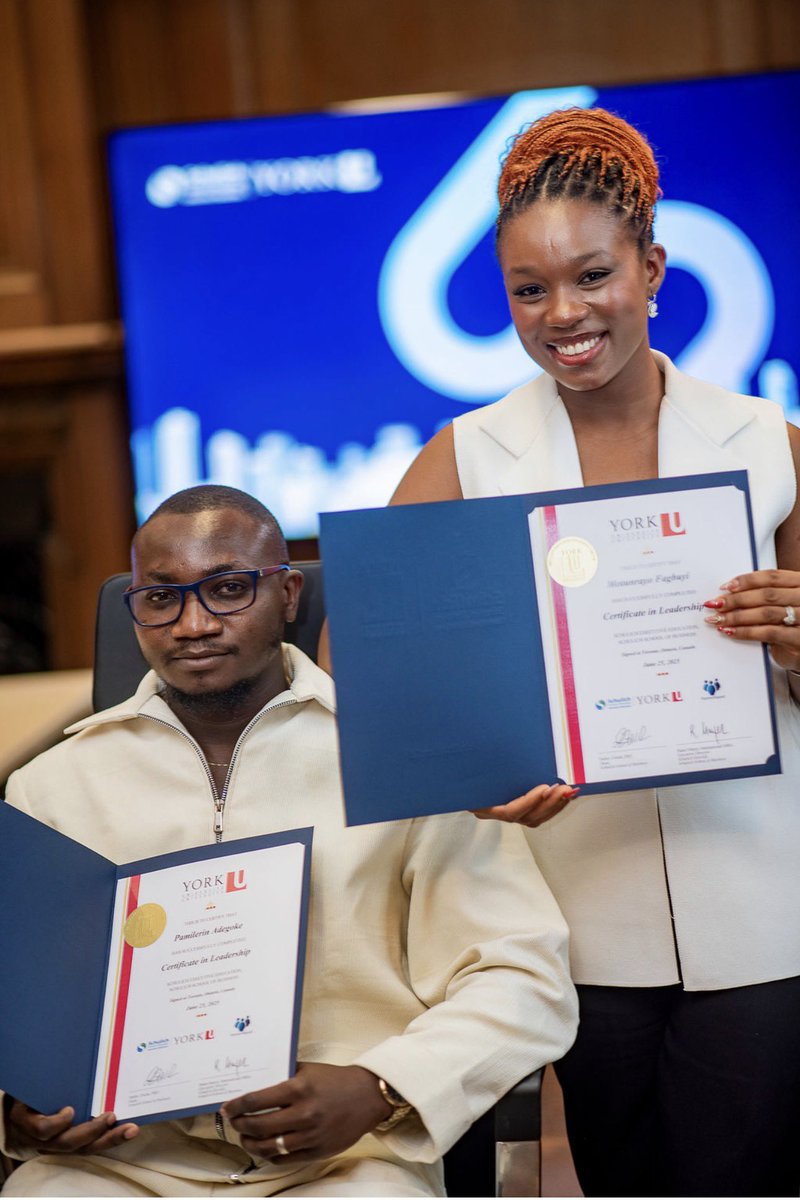 UnclePamilerin's tweet image. Over the past few months, my wife and I took a short course at York University’s Schulich Business School. Stepping out of our comfort zones together not only grew our minds but also strengthened our bond ❤️ #LearningTogether