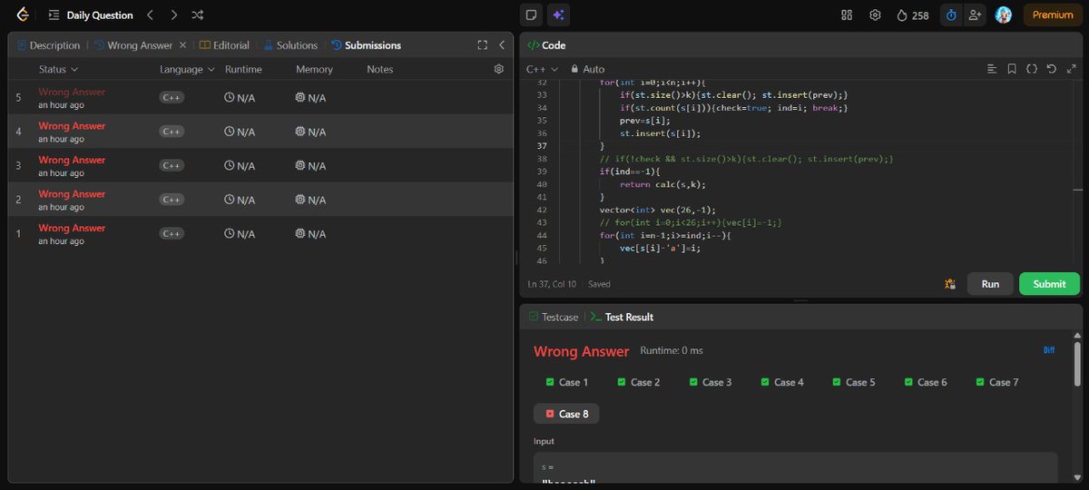 mystic_decoder's tweet image. Day 110
- Leetcode potd (Took it lightly 🥲)
- 2 codeforces problems
- 2 leetcode problems
- 2-3 Sql queries
Do connect and join the grind! 🔥
#nDaysOfCode #MERNStack #DSA #BuildInPublic #CodingJourney
