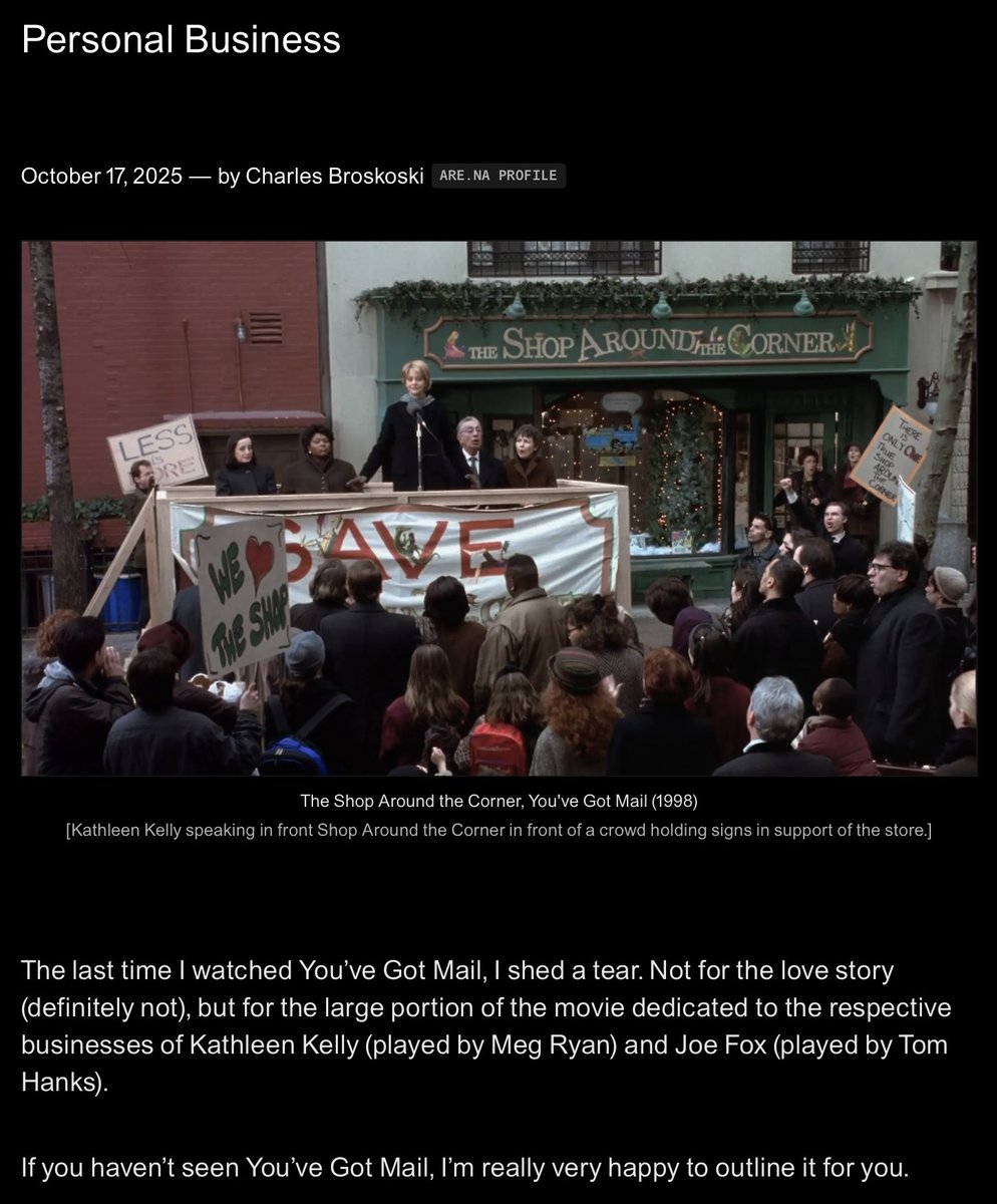 Charles Broskoski (<a href="/broskoski/">Charles Broskoski</a>) on why business should be personal: are.na/editorial/pers…