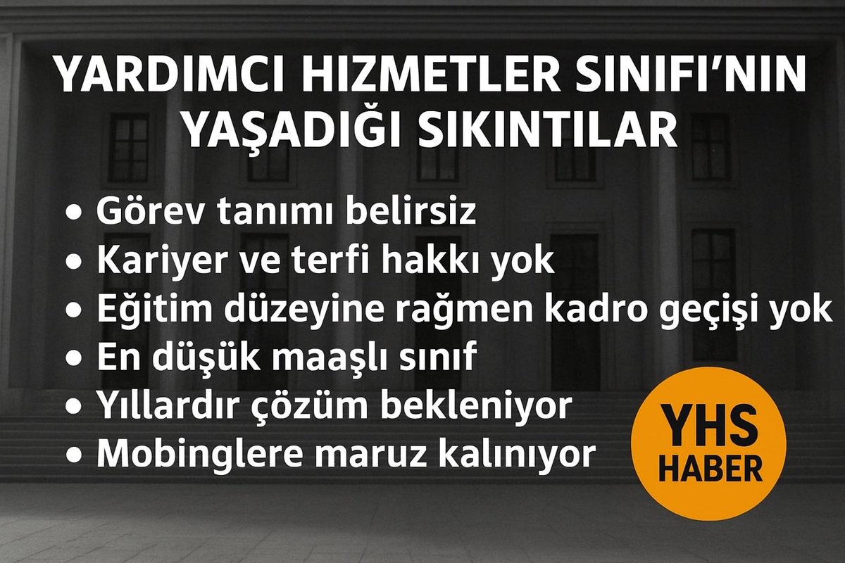 HaberYhs's tweet photo. ➖Kamunun en mağdur, görev tanımları belli olmayan haksızlık ve adaletsizliklerden en muzdarip,
para-pul değil ONUR mücadelesi veren kesimi;

➖156.000 YHS’li artık ötelenmek istemiyor!

➖Bir defaya mahsus üst sınıfa alınıp sorunun çözümünü bekliyoruz 

#YardımcıHizmetlerSınıfı 

@RTErdogan
@dbdevletbahceli
@ifarukaksu
@yasaryldrmMHP
@buyukataman
@ismailozdemirrr
@YildizFeti
@MHP_Bilgi 
@Akparti