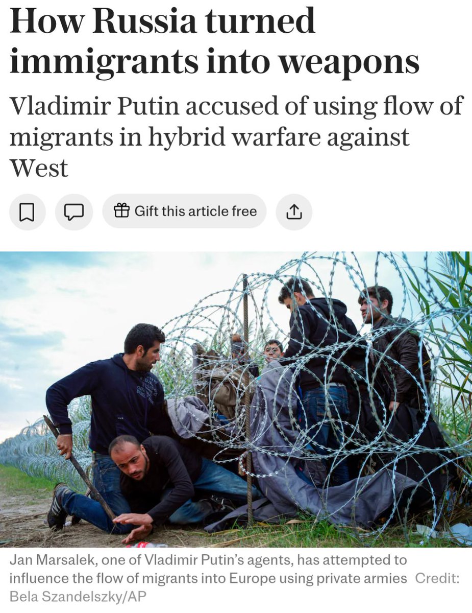 TawhakiTheGod's tweet image. Just a reminder that the European migrant problem is part of Putin's hybrid war, and everyone who denies that there is a problem is a Russian useful idiot
