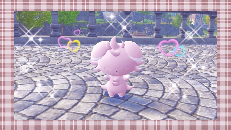 my first shiny in za, sherbet ♡ he is three seconds old