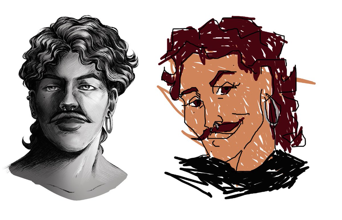 Right hand on graphic tablet vs left hand on mouse
and somehow left one has more character haha

#oc