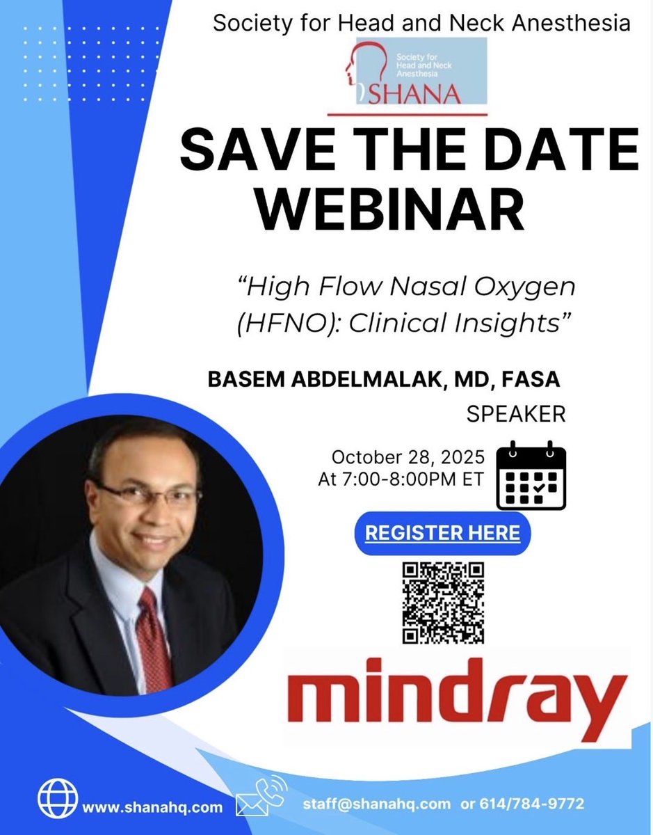 SHANA - Society For Head and Neck Anesthesia tweet media