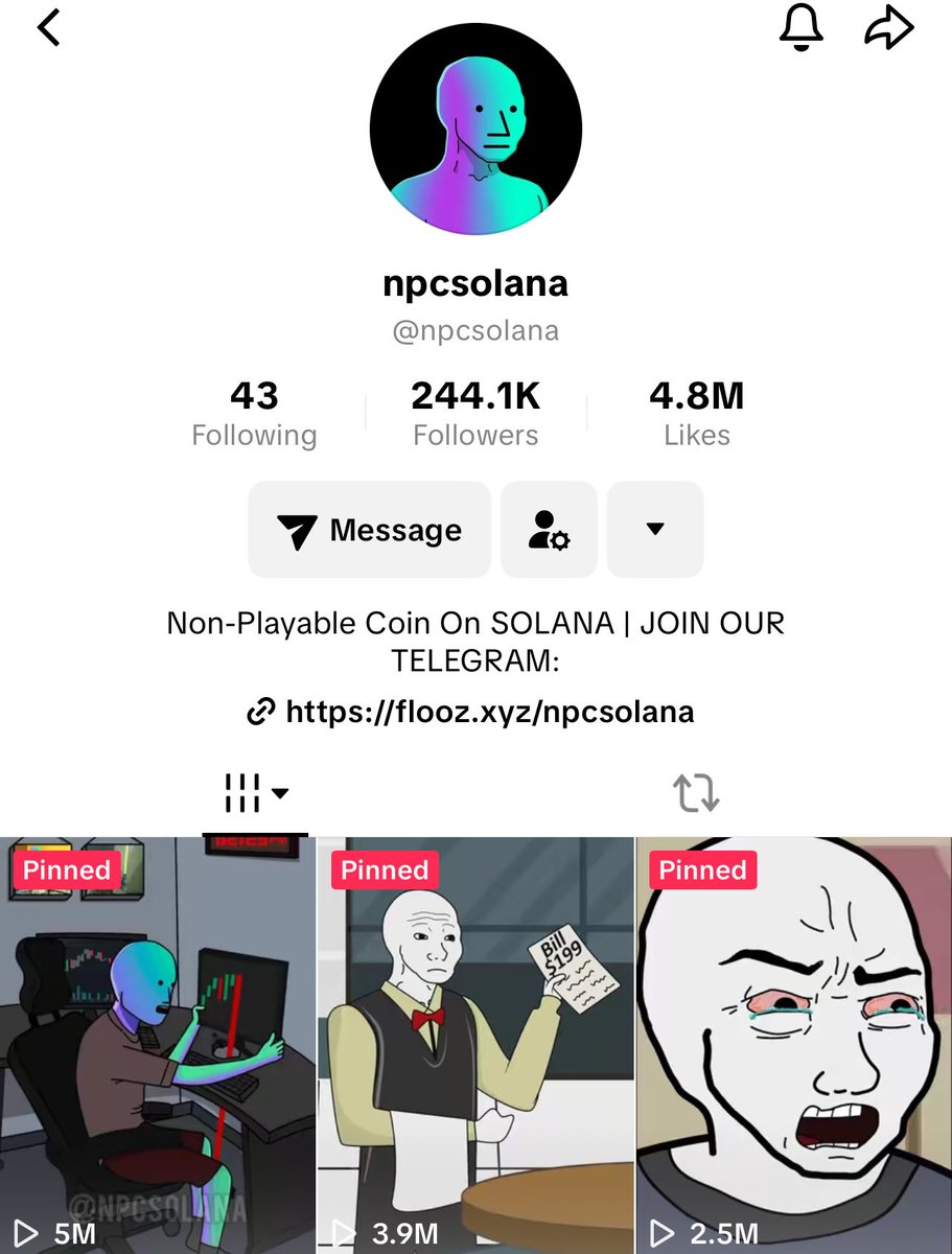 ElleTeeCrypto's tweet image. $NPCS: The Early-Stage Contender Poised for PEPE-Like Glory?

$NPCS (Non-Playable Coin on Solana), launched around September 2024, channels the Wojak NPC vibe—those scripted "normie" characters "waking up" to crypto chaos. It's on fast, cheap Solana with a $1B MC roadmap, memes,…