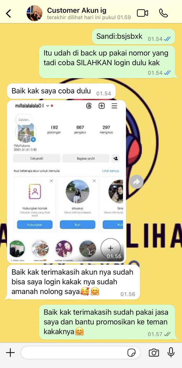 qjevno's tweet image. HALLO❗
BAGI YANG ADA KENDALA BERKABAR YA
✨JASA HAPUS AKUN
✨PULIHKAN BALIKIN AKUN LUPA PASWORD/KE HACK
✨JASA LACAK LOKASI
✨SADAP WA
✨LACAK HP HILANG BY NO HP/IMEI
✨JASA HACK/PEMULIHAN AKUN (EMAIL,IG,WA,TWITER/X, FB,TIKTOK)
📞wa.me/6288271670452