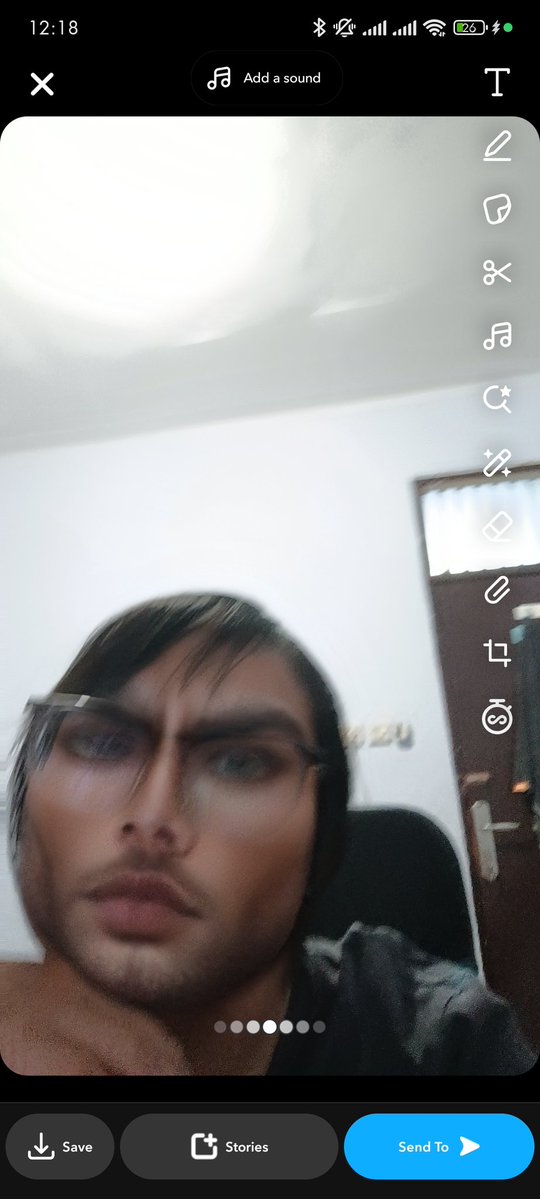ncnamint's tweet image. iseng nyoba nyoba filter snapchat, malah keambil foto sigma
