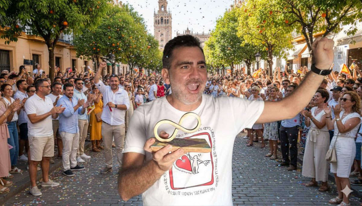 Gracias a todos los que habéis salido hoy a la calle recibirme para festejar conmigo el premio <a href="/DigitalesSev/">PremiosDigitalesdeSevilla</a>