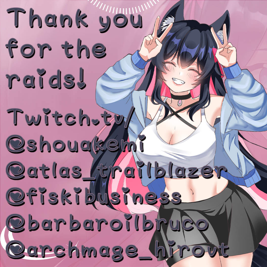 What a crazy stream last night! Thank you everyone for coming to check out my new spoopy outfit, and to ALL of these amazing folks for bringing the raid love. Do go check them out if you haven't already! <3