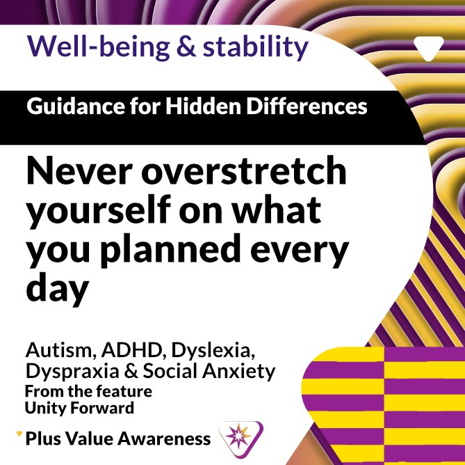 plusvalueuk's tweet photo. Part one of some useful tips for the weekend for neurodivergent individuals with hidden differences focusing on maintaining well-being

Find out more by following the link 
https://t.co/uzNaumSTn9
#weekend #Neurodiversity #socialanxiety https://t.co/7ypai9859B