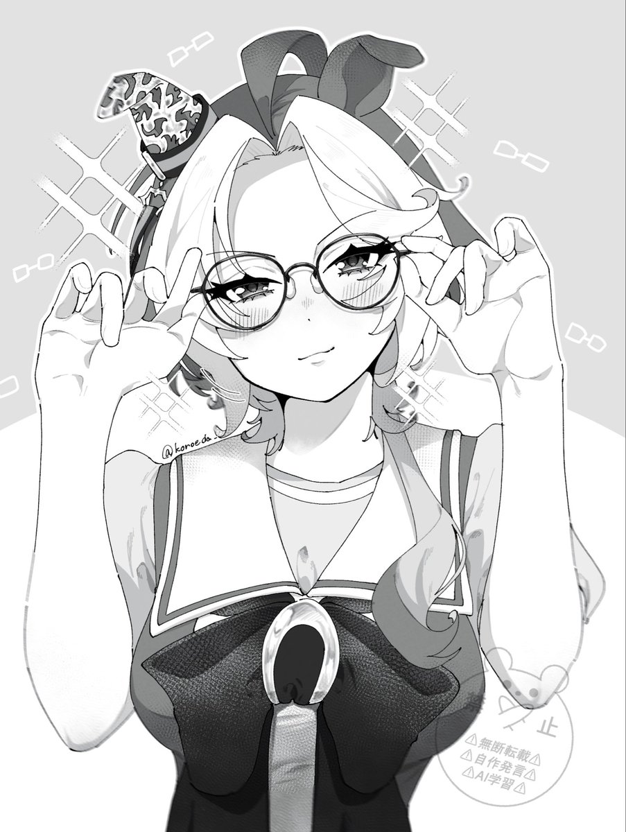 👑はメガネも似合うよね…という落書き