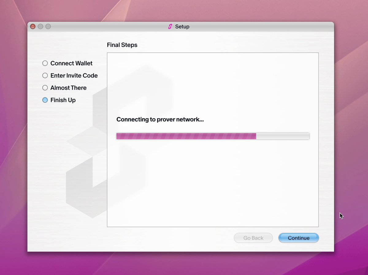 nair_advaith's tweet image. Fun fact: this was the original UI for the testnet onboarding until we switched it up and put it on the Crisis of Trust app
It actually fully looked and felt like a 2005 macOS installer
I wish we kept it, shit was peak
