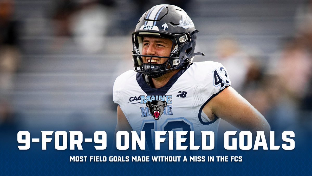 Little appreciation post for our guy as his 9-for-9 mark is the most field goals made in the ENTIRE FCS without a miss 💯

#BlackBearNation | ⬆️