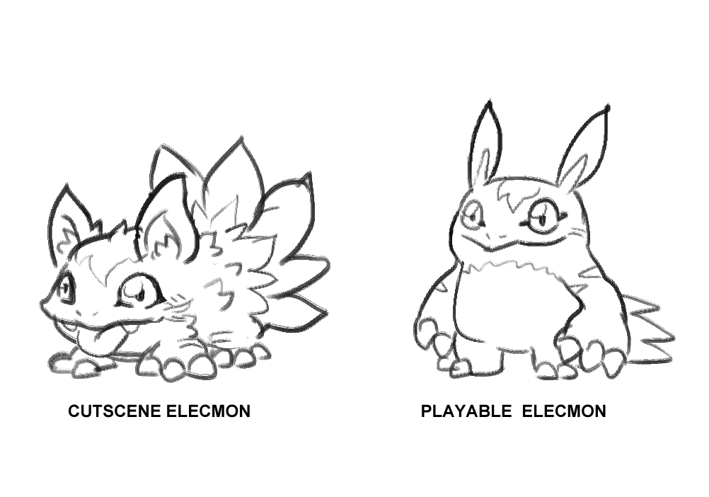 Man... I want that Fluffy cutscene Elecmon. Not that smooth ass bipedal Elecmon