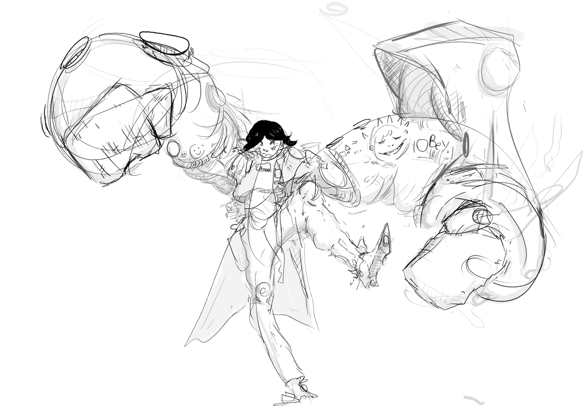 Hesitant Boxer 🥊  
#characterdesign #sketch