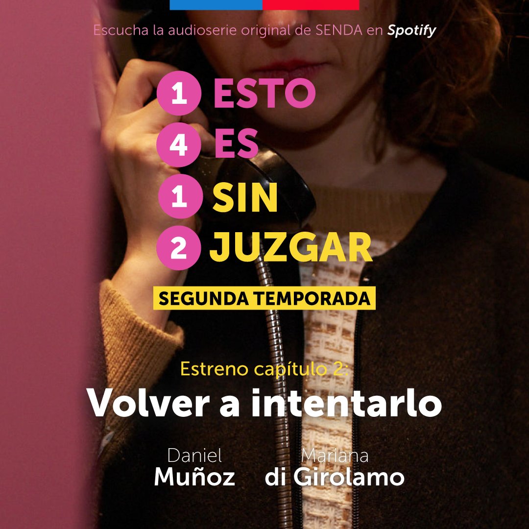 RetiroSenda's tweet photo. 🎧 Estrenamos nuevo episodio de la audioserie “1412: Esto es sin juzgar”. “Volver a intentarlo” retoma la historia de Rocío, quien tras una recaída vuelve a llamar al 1412. 🎙️Con Daniel Muñoz y Mariana di Girolamo.

📻En Spotify https://t.co/xR8Pr7e0YF o https://t.co/2OqqbQDe8g https://t.co/N3IvkE2SeC
