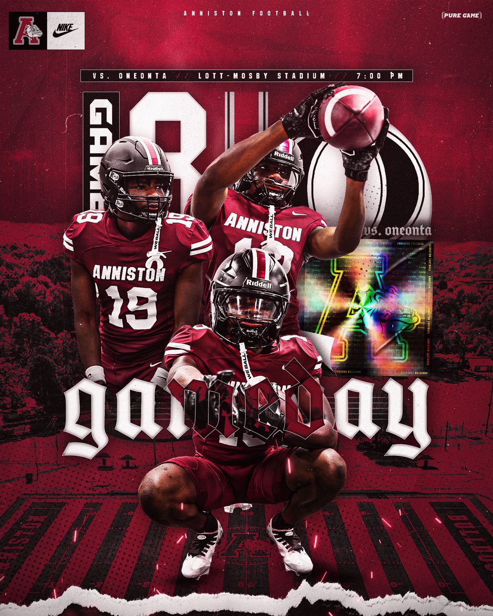 🐶⛓️IT’S GAME DAY!! Region CHAMPIONSHIP IN PLAY!!
🏈 Oneonta vs. #4 Anniston 
📆 Friday-Oct. 17th 2025
⏰ 7:00pm
📍Lott Mosby Stadium-Anniston, AL
🎟️ gofan.co/event/3711550?…
<a href="/annistonalgov/">The City of Anniston</a> <a href="/AlabamaHSFB/">AHSFHS.org</a> <a href="/ALPreps/">ALPreps</a> <a href="/aldotcomPreps/">AL.com H.S. Sports</a> <a href="/DexPreps/">DexPreps</a> <a href="/keddrick_jordan/">Keddrick Jordan</a> #Dawgson3