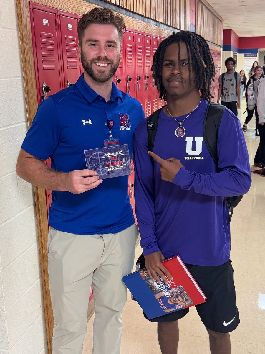 SR Antwon Willis chose Coach Paschal as our STAFF OF THE WEEK!! <a href="/MidwayPanthers/">Midway Athletics</a> <a href="/MidwayHS/">Midway High School</a>
