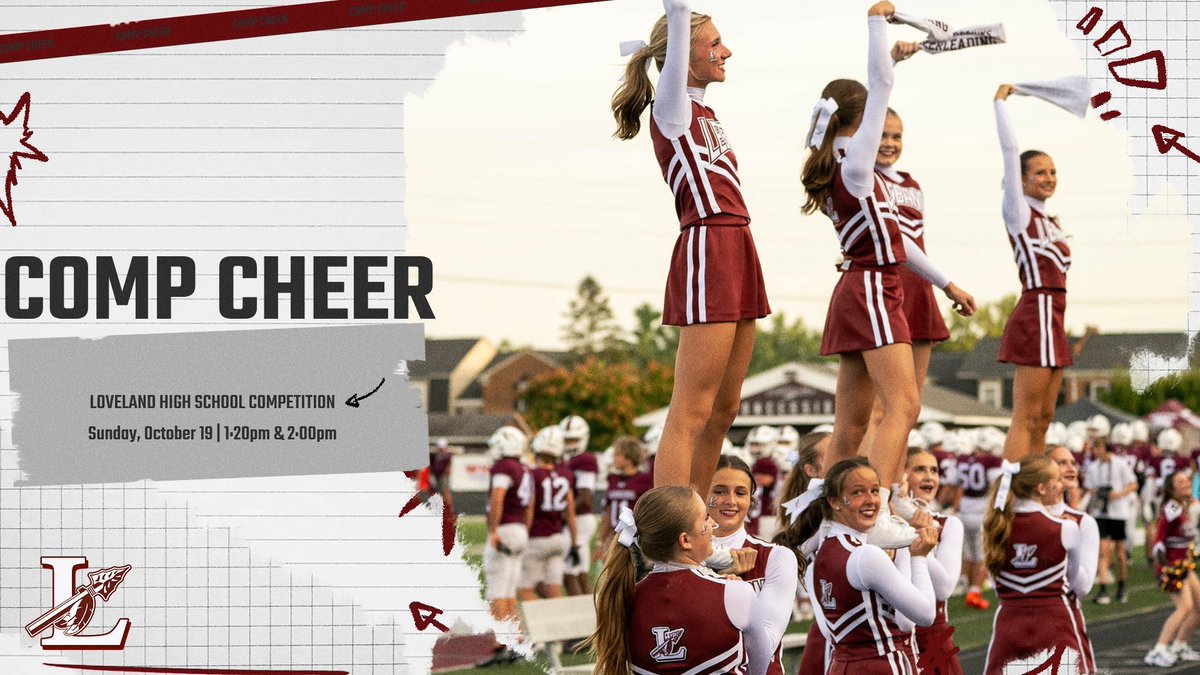 📣 COMPETITION CHEER takes to the mat this Sunday at the Loveland event! 

They’re scheduled to perform at 1:20pm &amp; 2:00pm. TUNE IN: fan.hudl.com/usa/oh/lovelan…

<a href="/Lebanon_cheer/">Lebanon Cheer</a> x L’s Up🚩