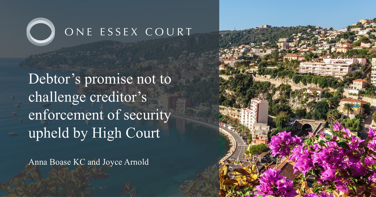 Debtor’s promise not to challenge creditor’s enforcement of security upheld by High Court

Anna Boase KC and Joyce Arnold acted successfully at an expedited trial for the bondholder funding a luxury hotel and casino near Cannes.

View the full article: oeclaw.co.uk/news/view/debt…