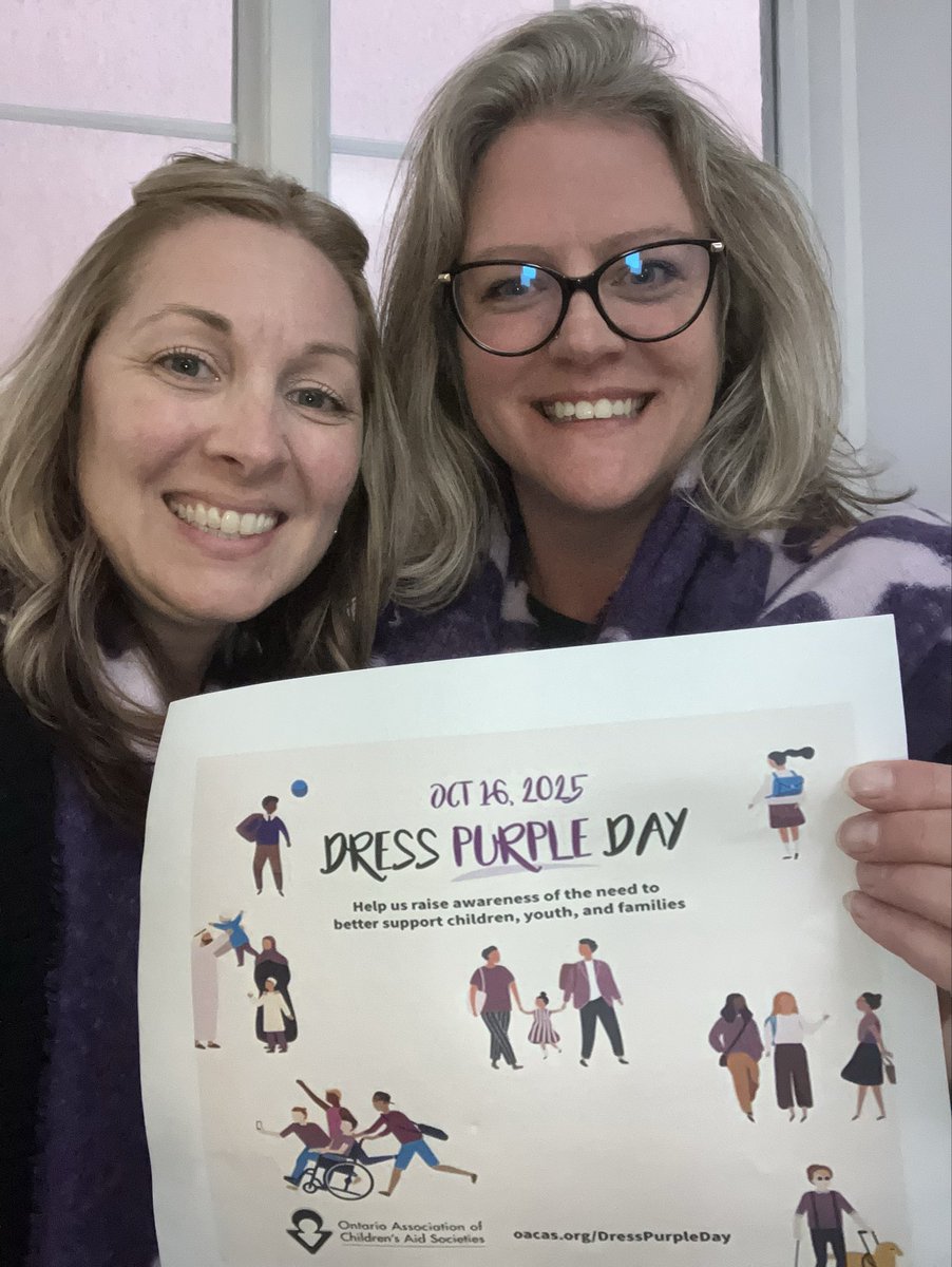 ResilientRebels's tweet photo. Thurs Oct 16th = Dress Purple Day 💜
Join us in wearing purple or using the #IDressPurpleBecause #DressPurpleDay2025 to show your support 4 children,youth &amp; families in R Communities. Ontario Children’s Aid Societies R raising awareness 4 supports &amp; resources&amp; we r here 2 help 💜 https://t.co/arzZ5Xh1uE