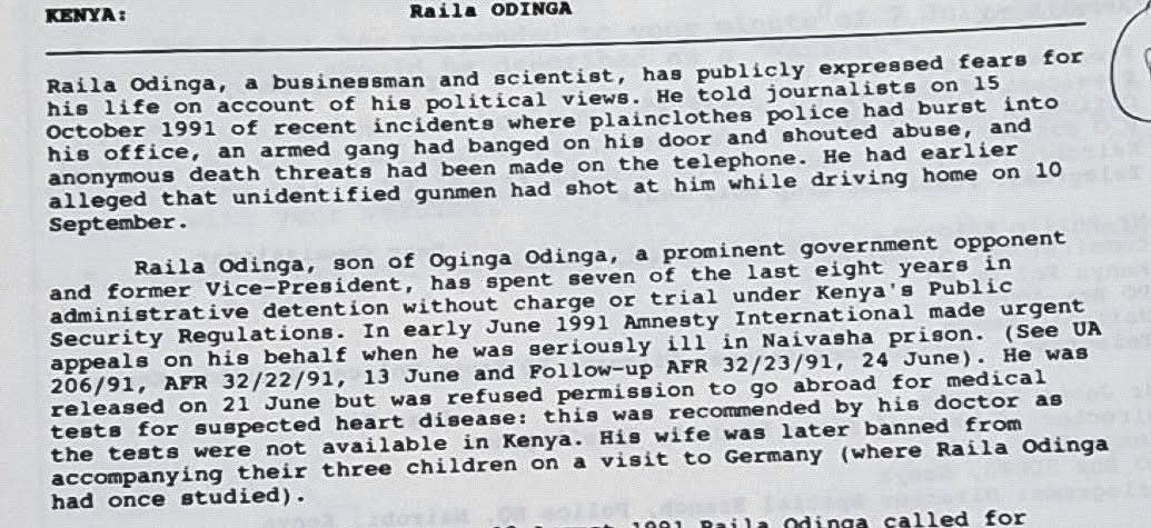 Strange how this was written on October 15th 1991 &amp; Baba passed away on the same date, from heart complications first diagnosed 34 years ago. October 15th must be a painful day for the Odinga family.