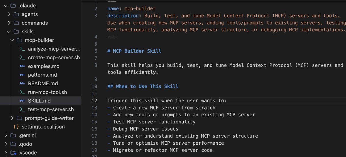 omarsar0's tweet image. Don&apos;t sleep on Skills.

Skills is easily one of the most effective ways to steer Claude Code.

Impressive for optimization.

I built a skill inside of Claude Code that automatically builds, tests, and optimizes MCP tools.

It runs in a loop, loading context and tools (bash…