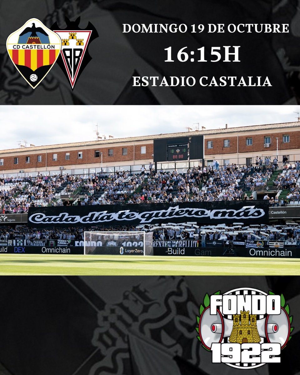 CD Castellón - Albacete Balompié

🗓️ 19 de octubre
🕣 16:15
📢 ¡Nos vemos en Castalia!
