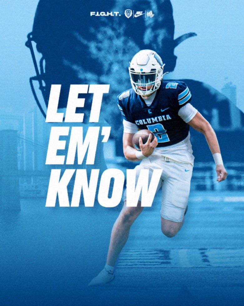 Thank to <a href="/Coach_Skjold/">Greg Skjold</a> for continue love! F.I.G.H.T. 🔵⚪️ <a href="/Coach_Poppe/">Jonathan Poppe</a> <a href="/CULionsFB/">Columbia Football</a> <a href="/Coach_Ander5on/">Coach Anderson</a> <a href="/PhilipSimplicio/">Philip Simplicio</a> <a href="/STMCT_Football/">St. Thomas More Football</a>