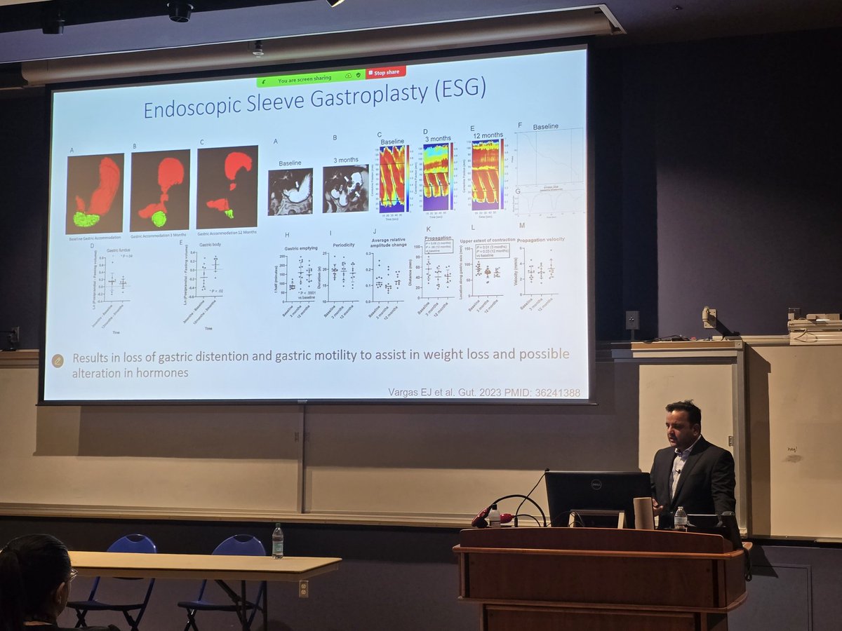 SanyaGoswami4's tweet image. Highly educational and cutting edge @wvudeptofmed Grand Rounds presented by Dr. @shailsingh on novel endoscopic therapy in the realm of #obesitymedicine
#WomeninGI #AEF