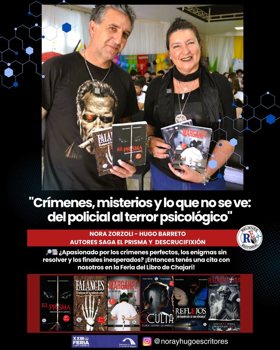 📕 Historias que atrapan, asesinos que no vas a olvidar y secretos que no quieren ser revelados ¿Te animás a entrar? Te esperamos en nuestro stand de la Feria del Libro de Chajarí 🔥#LibrosDeMisterio #Thriller #SuspensoArgentino #Terror #Policial #FeriaDelLibro #Chajari #ENHYPEN