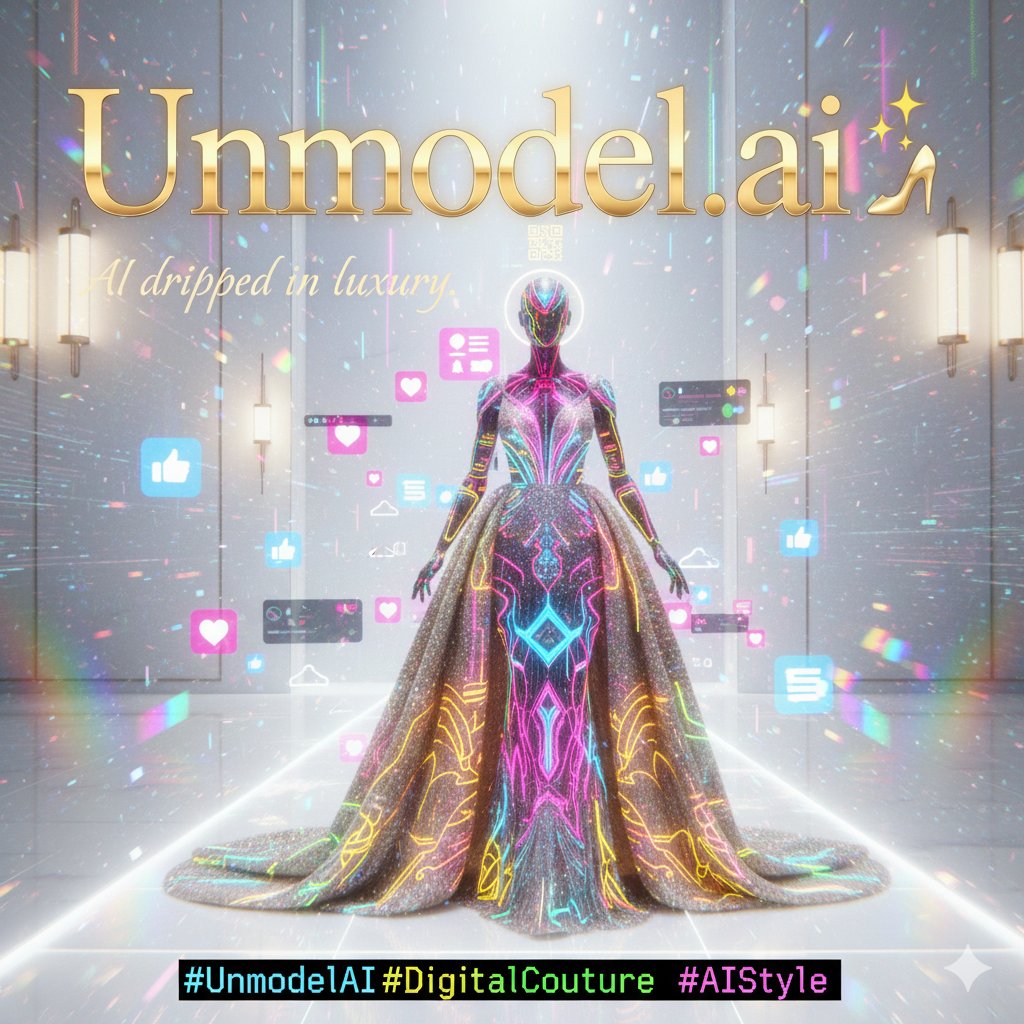 Teamunmodel's tweet photo. AI dripped in luxury.
Say hello to https://t.co/gfbShOv95X 👠💫
Try-ons, garment swaps, and creative fashion generation all powered by AI.
#UnmodelAI #DigitalCouture #AIStyle https://t.co/r4fg8pV223