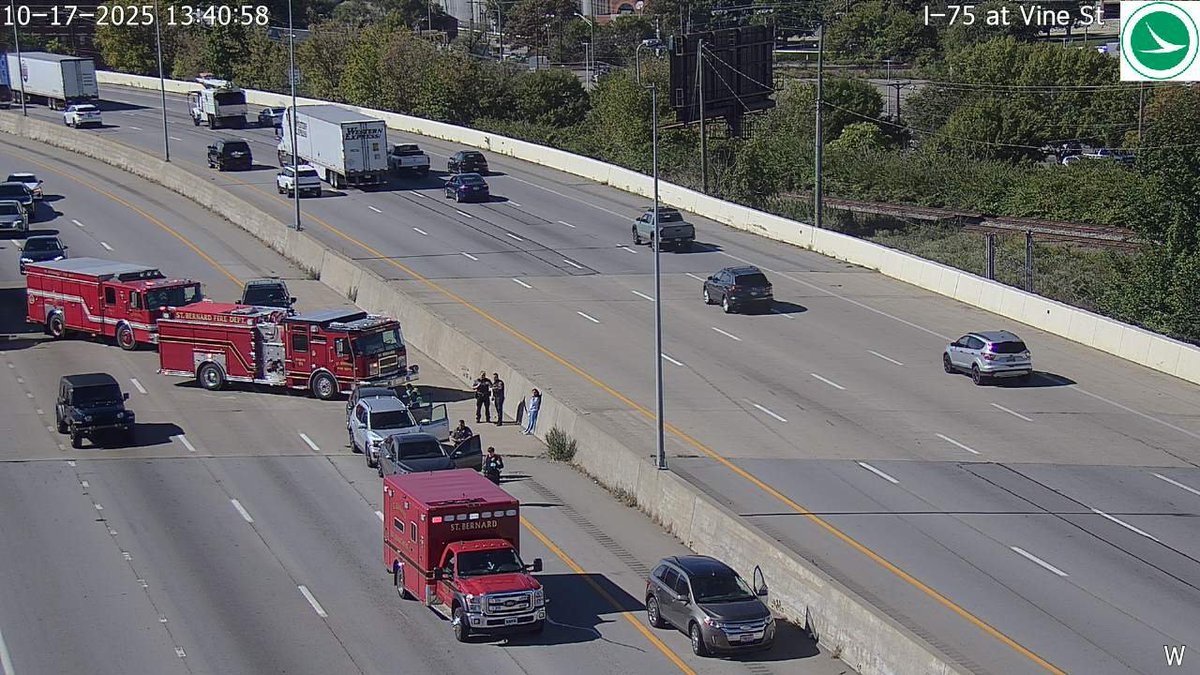 I guess it's going to be one of those days. The left lanes are blocked I-75 north about a half mile north of Mitchell Ave. Check OHGO.com for updates.