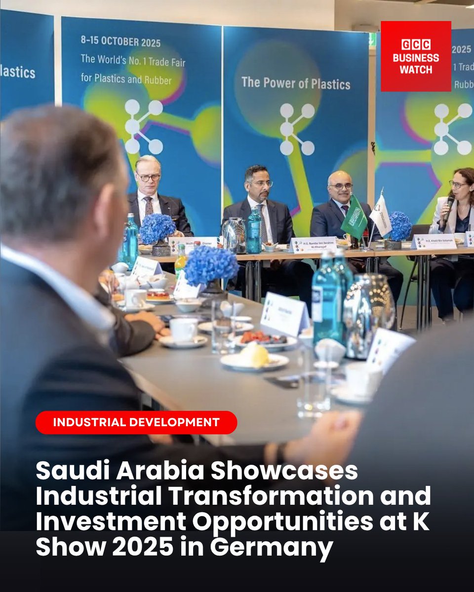 Saudi Arabia highlights advanced manufacturing and downstream investment opportunities at #KShow2025 in Germany under Vision 2030. #GCCBusinessWatch

Read the Full Story: gccbusinesswatch.com/news/saudi-ara…