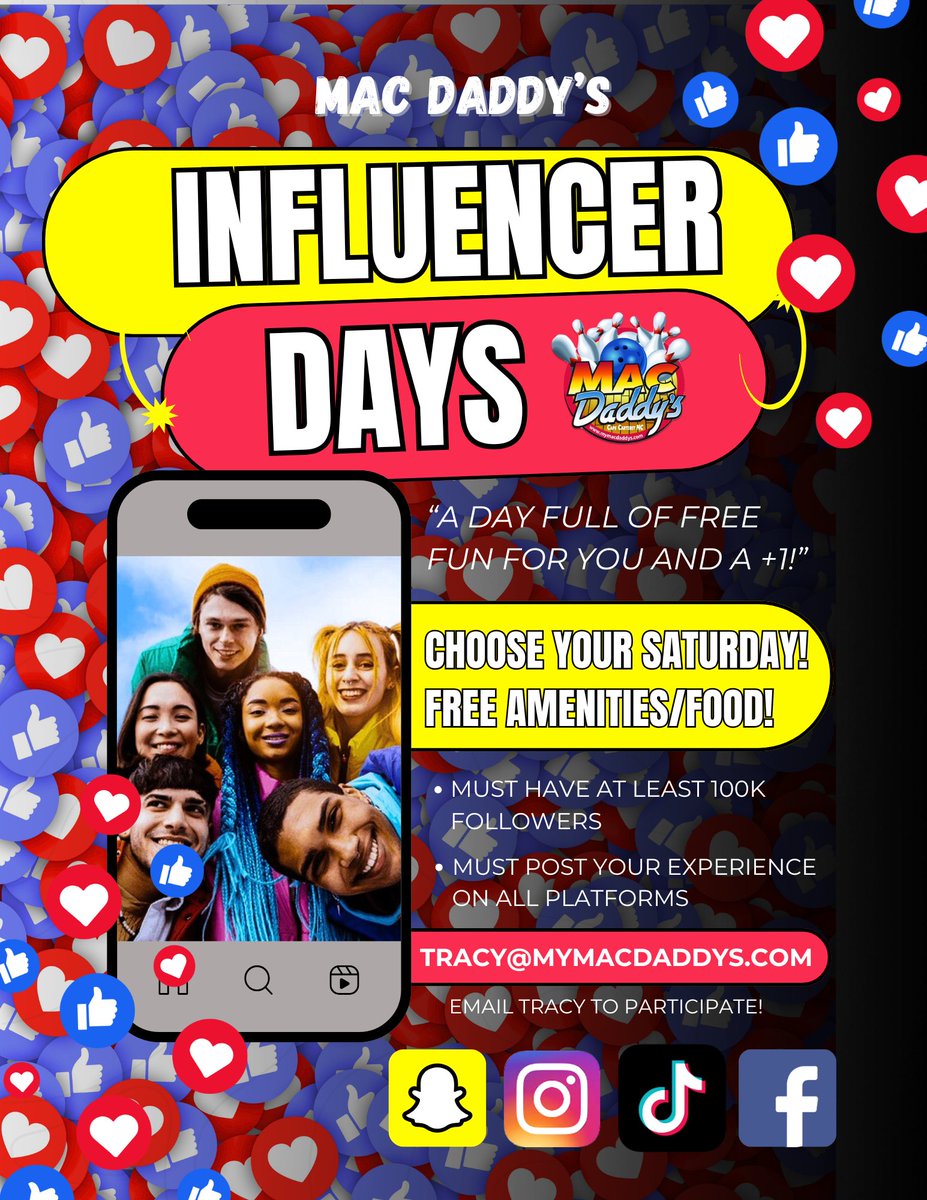 Email tracy@mymacdaddys.com to participate!