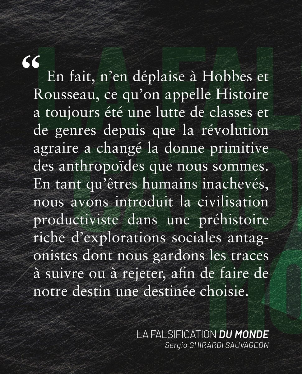 AmanuensisEd's tweet image. La Falsification du monde est un essai où Sergio Ghirardi Sauvageon démonte, héritier des penseurs critiques de Reich à Debord, décrit comment la société du spectacle a glissé vers une technocratie totalitaire.

amanuensis.fr/ouvrages/la-fa…
