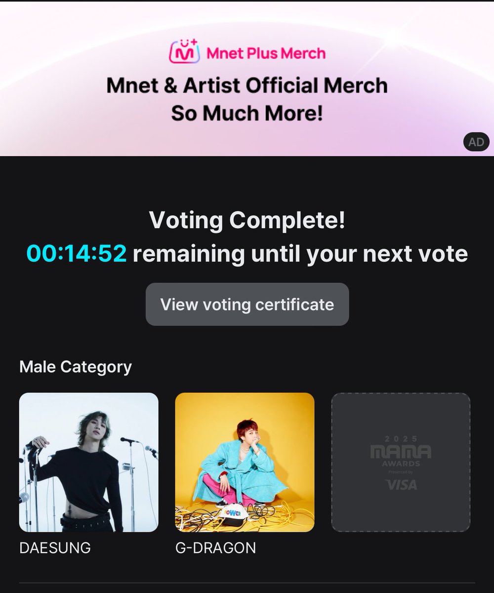 hnao04x's tweet photo. DAY 3🍚🐬
A reminder for you about the daily tweet
Vote for #DAESUNG and #GRAGON on MNet app
Link: https://t.co/tazKOi7VGO https://t.co/B9Yz7NDd6B