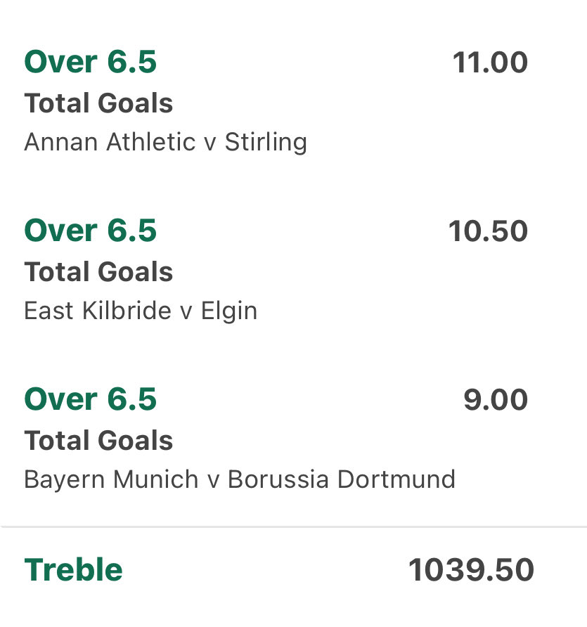 Alertfootytips1's tweet image. 1080/1 TREBLE⚽️
If this wins we will give away £100 to 5 people:
❤️ this post
🔁 RT this post
📨 Tag someone below & follows me ⬇️