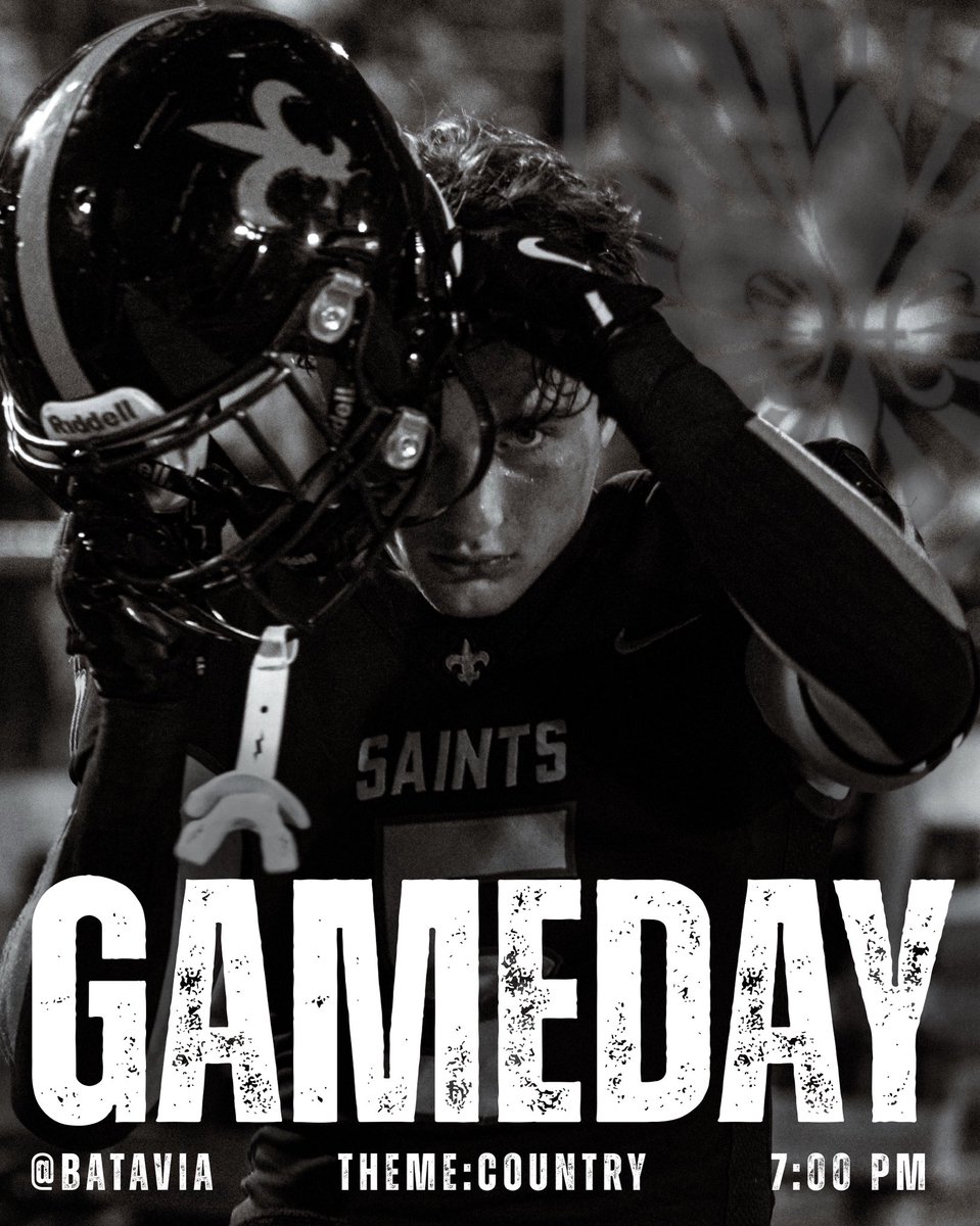 SAINTS travel to Batavia tonight kickoff at 7 PM. Would love to see a great crowd tonight!
<a href="/stcefbparents/">Saints</a> <a href="/STCEBoosters/">STCE Athletic Booster</a> <a href="/STCEathletics/">STCE Athletics</a>