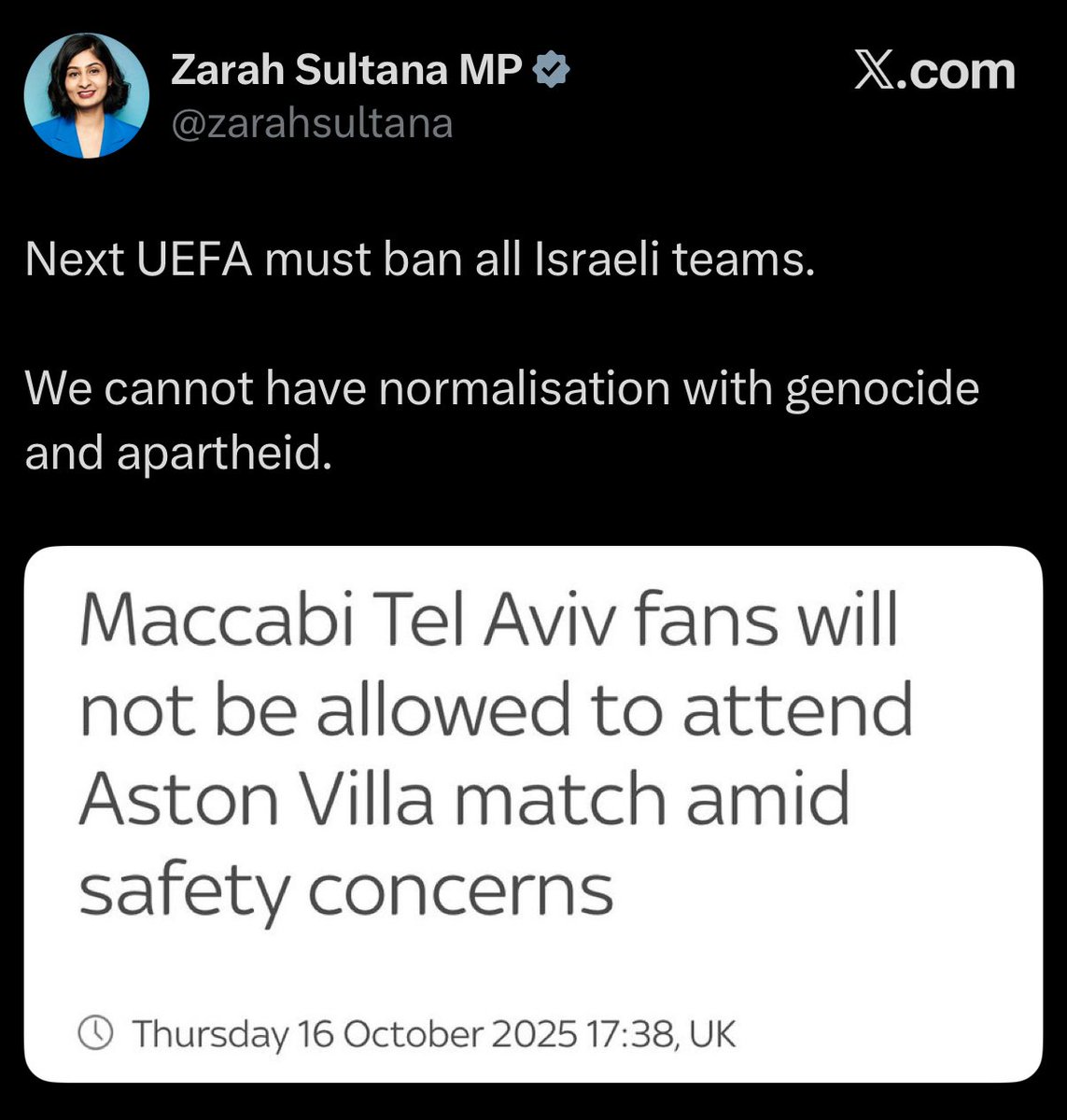 Der politische Islam ist eine der größten Bedrohungen für westliche Freiheit und jüdische Sicherheit. Wir sehen das derzeit bei einigen politischen Vertretern in England. Ein absolut widerwärtiges Verhalten.