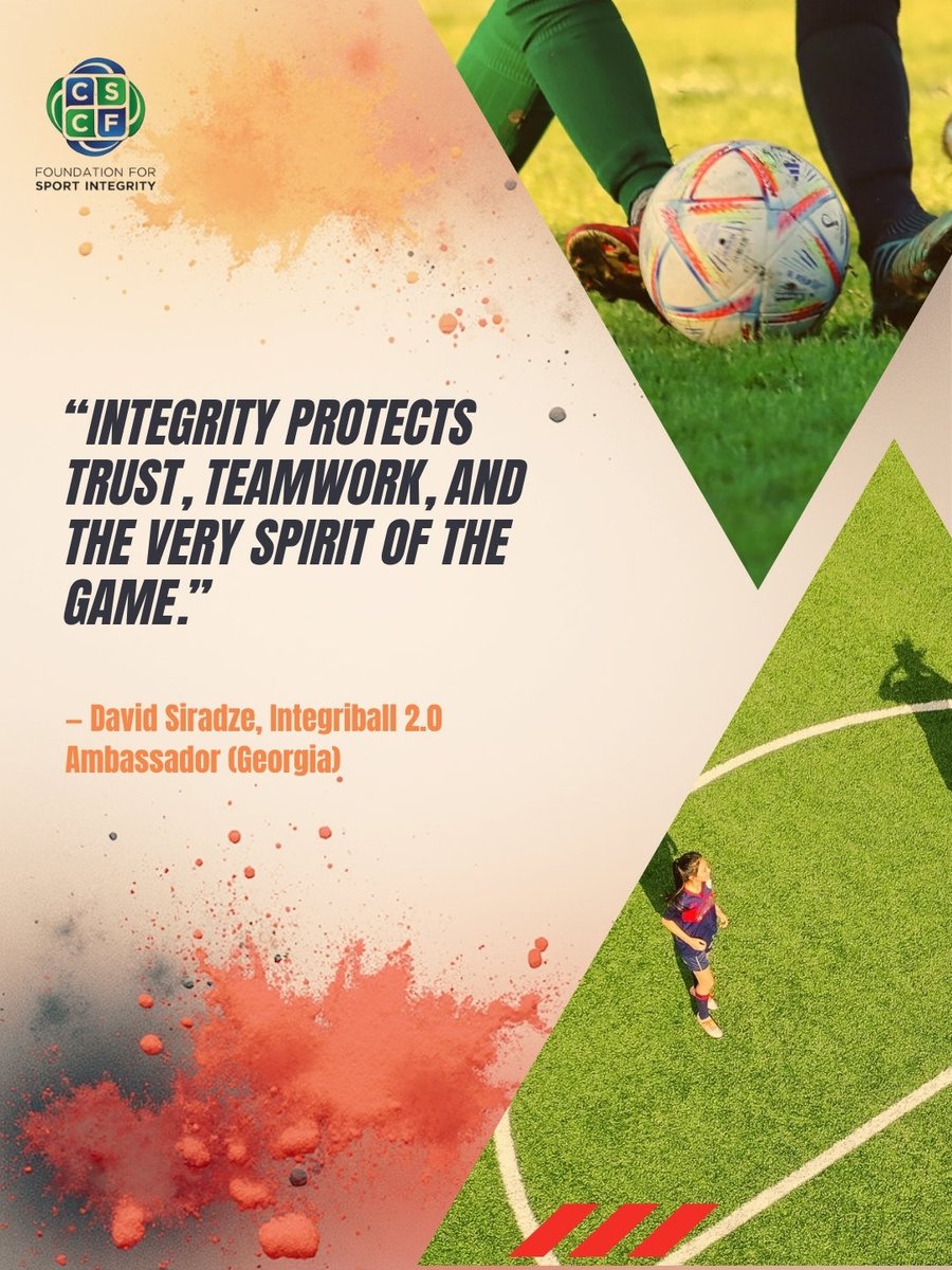 Cscf_integrity's tweet image. Integrity isn’t just a value — it’s our legacy. 💪
 As we approach the Integriball 2.0 Closing Event on October 21 🗓️, we celebrate the voices shaping the future of football. ⚽
 #CSCF #Integriball2 #VoicesForIntegrity #IntegrityInSport #FairPlay