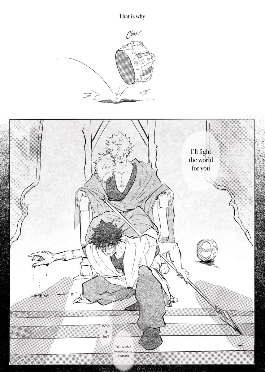 (2/2)

Finally they met again…
But the situation is unfortunate.
On Katsuki’s coronation day, there is a traitor that decide to poison him but Izuku manage to protect him.
Will they manage to runaway together? What will izuku do? ⚔️⚔️