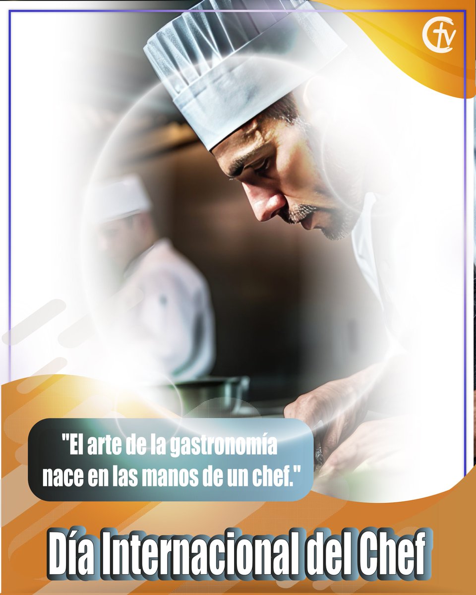 👨‍🍳 Día Internacional del Chef

“El arte de la gastronomía nace en las manos de un chef.”

🔥 Porque cocinar es crear, amar y servir.
¡Gracias por llenarnos el alma (y el estómago)!
#Chef #Gastronomía #DíaDelChef #Cristovisión 🍳