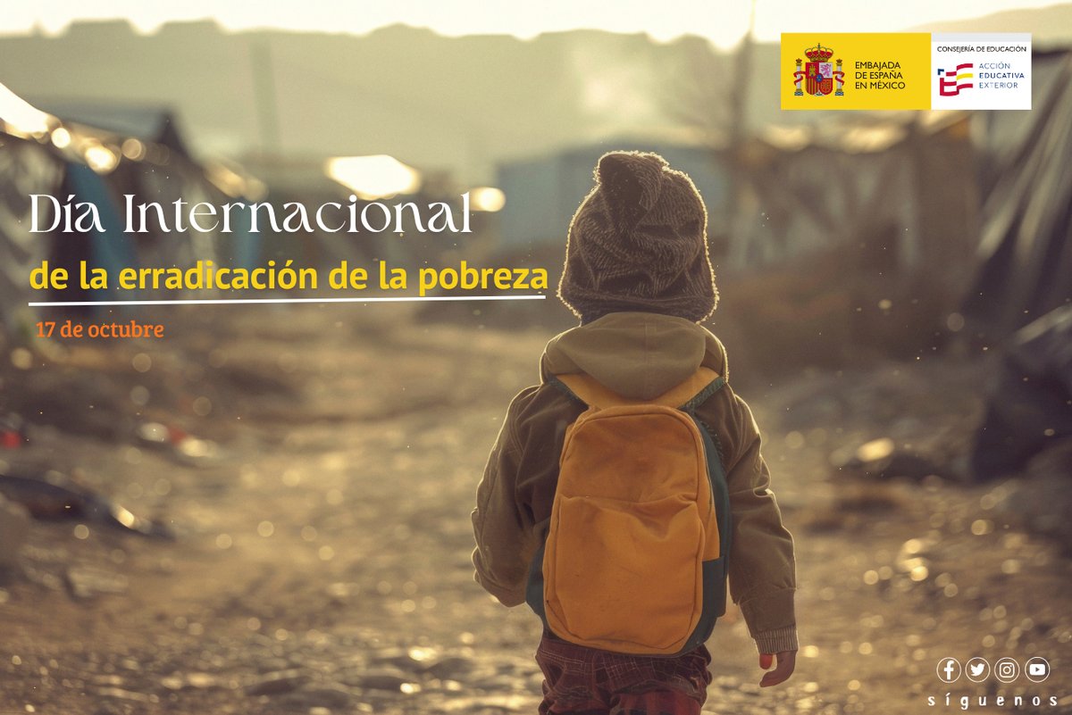 consejeriaedumx's tweet image. 📅 En el Día Internacional para la #ErradicacióndelaPobreza, reafirmamos el poder transformador de la educación.
🎓Desde la @consejeriaedumx, trabajamos por una educación inclusiva, equitativa y de calidad, que abra caminos y cierre brechas.

#EstudiaEnEspaña #EducaciónParaTodos