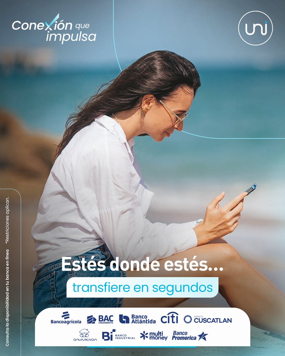 ¿Un imprevisto a la distancia? Estés donde estés, resuélvelo al instante.​

Con UNI, puedes transferir en segundos y con la confianza que necesitas.​

Disponible en tu banca en línea.
